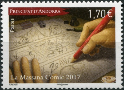 Андорра Французская. 2017. Комиксы La Massana (Почтовая марка. MNH OG)