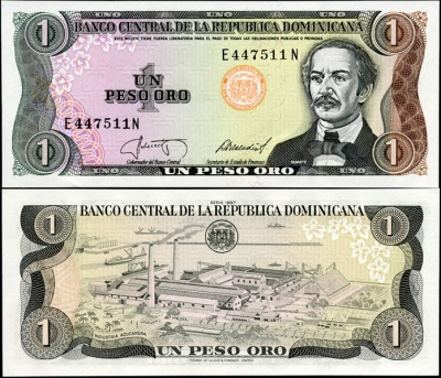 Доминиканская республика. 1 песо оро (Unc) 1987