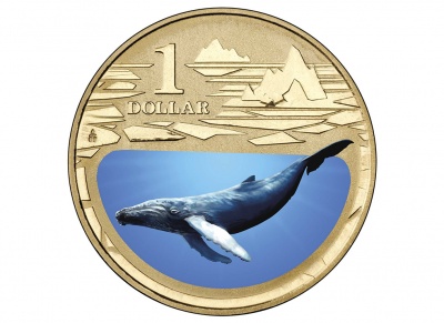 Австралия. 1 доллар. 2013 (Frosted Unc. Эмаль. Карточка)