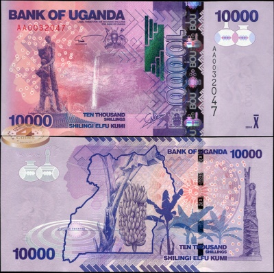 Уганда. 10000 шиллингов (Unc) 2010