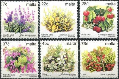 Мальта. 2003. Мальтийские цветы (Серия Почтовых марок. MNH OG)