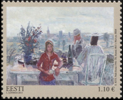 Эстония. 2013. "После обеда" (1944), Эльмар Китс (Почтовая марка. MNH OG)
