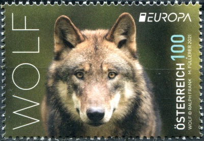 Австрия. 2021. EUROPA. Волк (Почтовая марка. MNH OG)
