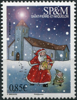 Сен-Пьер и Микелон. 2017. Рождество (Почтовая марка. MNH OG)