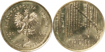 Польша. Монета 2 злотых. 2008 (KM#Y.638. Unc) Польские сибиряки