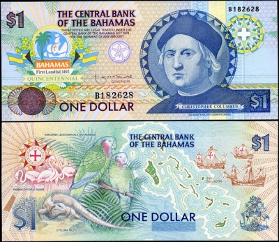 Багамы. 1 доллар (Unc) 1992