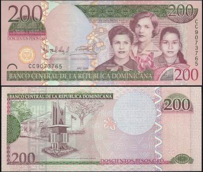 Доминиканская республика Банкнота 200 песо оро 2009 (2012) Unc Бумага Кат# Р.NL