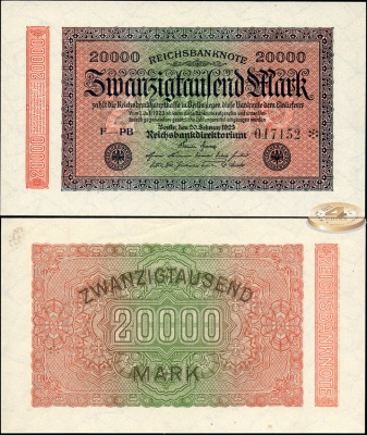 Германия (Веймарская респ.). 20000 марок (Unc) 1923