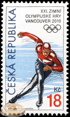 Чехия. 2010. XXI Зимние Олимпийские игры. Ванкувер 2010 (Почтовая марка. MNH OG)