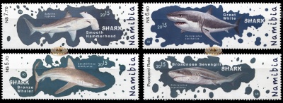 Намибия. 2015. Акулы Намибии (Серия. MNH OG)