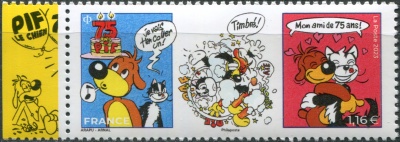Франция. 2023. 75 лет комиксам о Пифе (Почтовая марка. MNH OG)