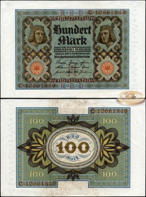 Германия (Веймарская респ.). 100 марок (aUnc+) 1920