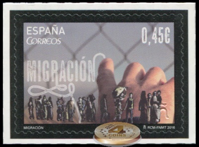 Испания. 2016. Миграция (Почтовая марка. MNH OG)