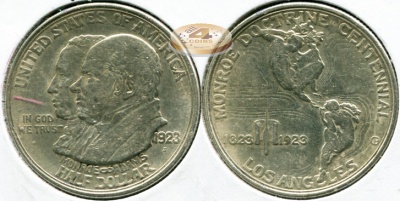 США. 1/2 доллара. 1923.S (XF++. Серебро)