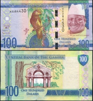 Гамбия. 100 даласи (Unc) 2015