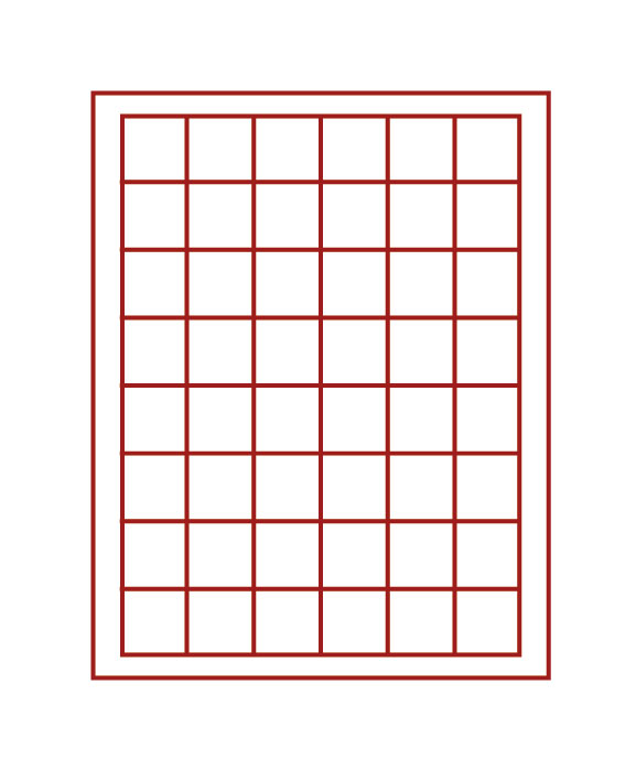 Бокс на 48 ячеек размером 28х28 мм (Lindner)