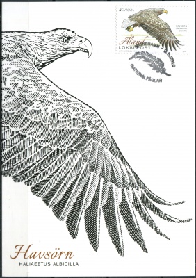 Аландские острова. 2019. Орлан-белохвост (Haliaeetus albicilla) (Картмаксимум. Mint)