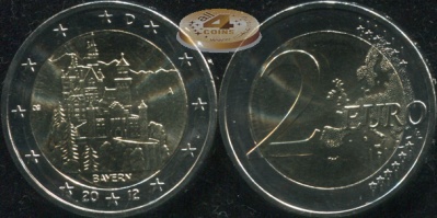 Германия. 2 евро. 2012.A (Unc. Биметалл)