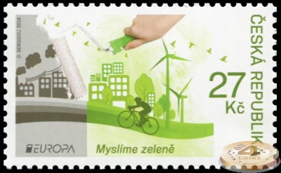Чехия. 2016. Думай как Зеленый. Защита природы в Европе (Почтовая марка. MNH OG)