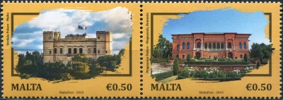 Мальта. 2019. Дворцы (I) (Сцепка. MNH OG)