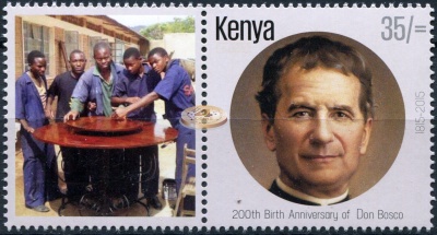 Кения. 2015. 200 лет со дня рождения Дона Боско. Купон 5 (Почтовая марка. MNH OG)
