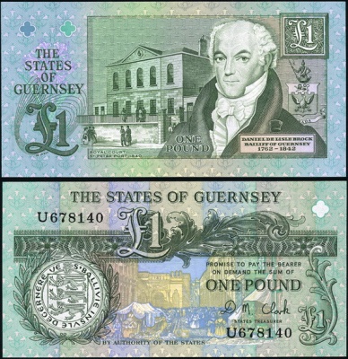 Гернси. 1 фунт (Unc) 1991-