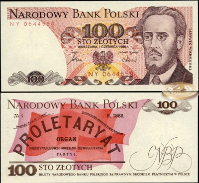 Польша. 100 злотых (Unc) 1986