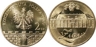 Польша. Монета 2 злотых. 2006 (KM#Y.569. Unc) Жагань