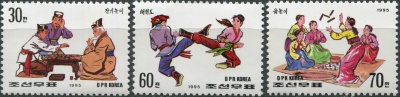КНДР. 1995. Традиционные игры (Серия Почтовых марок. MNH OG)