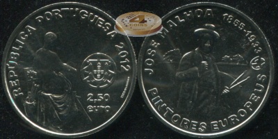 Португалия. 2.5 евро. 2012 (Unc)