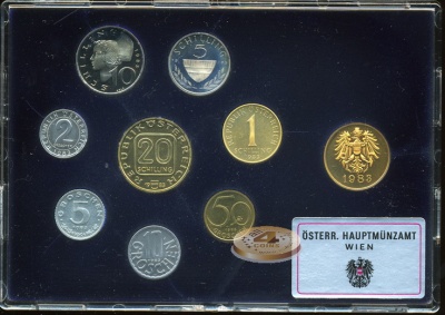 Австрия. Официальный набор (8 монет) 1983
