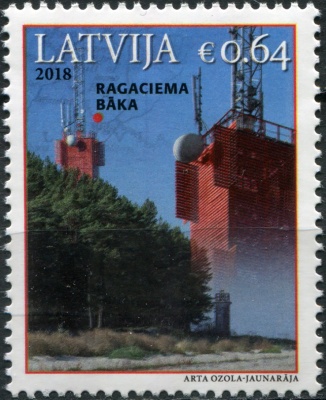 Латвия. 2018. Маяки Латвии. Маяк Рагациемс (Почтовая марка. MNH OG)