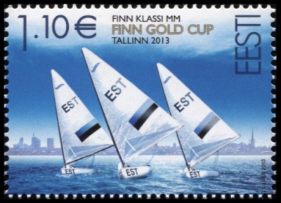 Эстония. 2013. Чемпионат FINN GOLD CUP. Таллинн 2013 (Почтовая марка. MNH OG)
