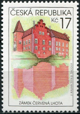 Чехия. 2014. Замок Червена - Льгота (Почтовая марка. MNH OG)