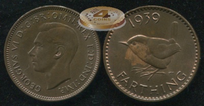 Великобритания. 1 фартинг. 1939 (Unc)