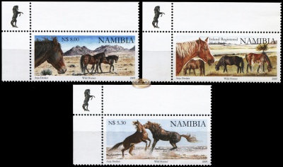 Намибия. 2009. Дикие лошади Намибии (Серия. MNH OG)