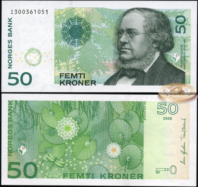 Норвегия. 50 крон (Unc) 2008