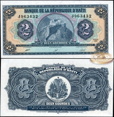 Гаити. 2 гурда (Unc) 1990