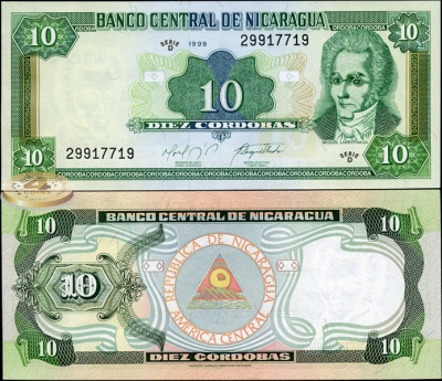 Никарагуа. 10 кордоб (Unc) 1999