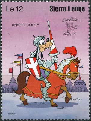 Сьерра-Леоне. 1990. Рыцарь Гуфи (Почтовая марка. MNH OG)