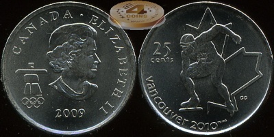 Канада. 25 центов. 2009 (Unc)