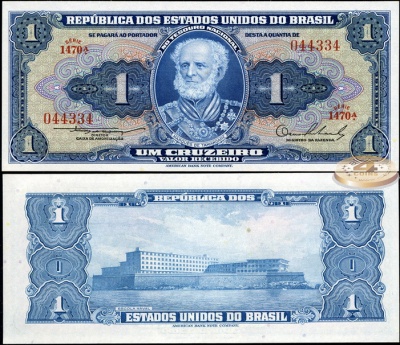 Бразилия. 1 крузейро (Unc) 1954