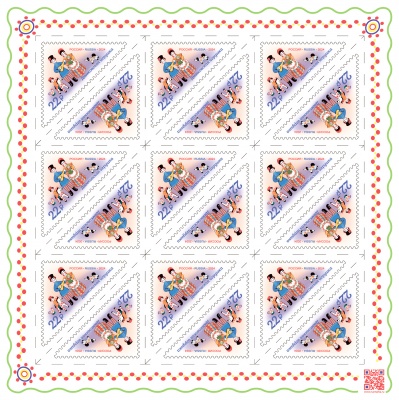 Россия. 2024. Дымковская игрушка (Малый лист. MNH OG)