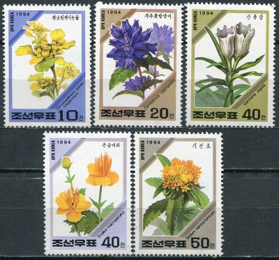 КНДР. 1994. Альпийские цветы горы Пэкту (Серия Почтовых марок. MNH OG)
