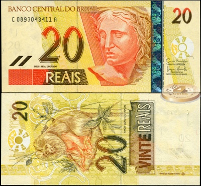 Бразилия. 20 реалов (Unc) 2006