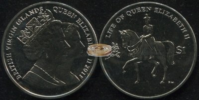 Британские Виргинские о-ва. Монета 1 доллар. 2012 (KM#NL. Unc) Выездка