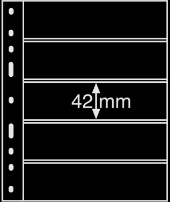 Черный лист Optima на 5 ячеек (S). [1 шт] (Leuchtturm)