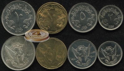 Судан. Набор №6 (VF-Unc. 4 монеты) 1980