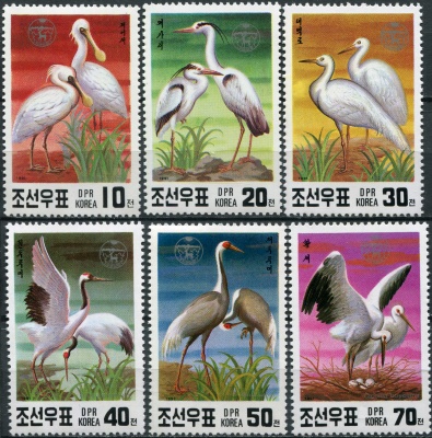 КНДР. 1991. Охрана природы. Птицы (Серия Почтовых марок. MNH OG)