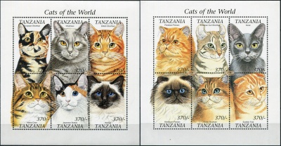 Танзания. 1999. Кошки со всего мира (СерияМ. MNH OG)